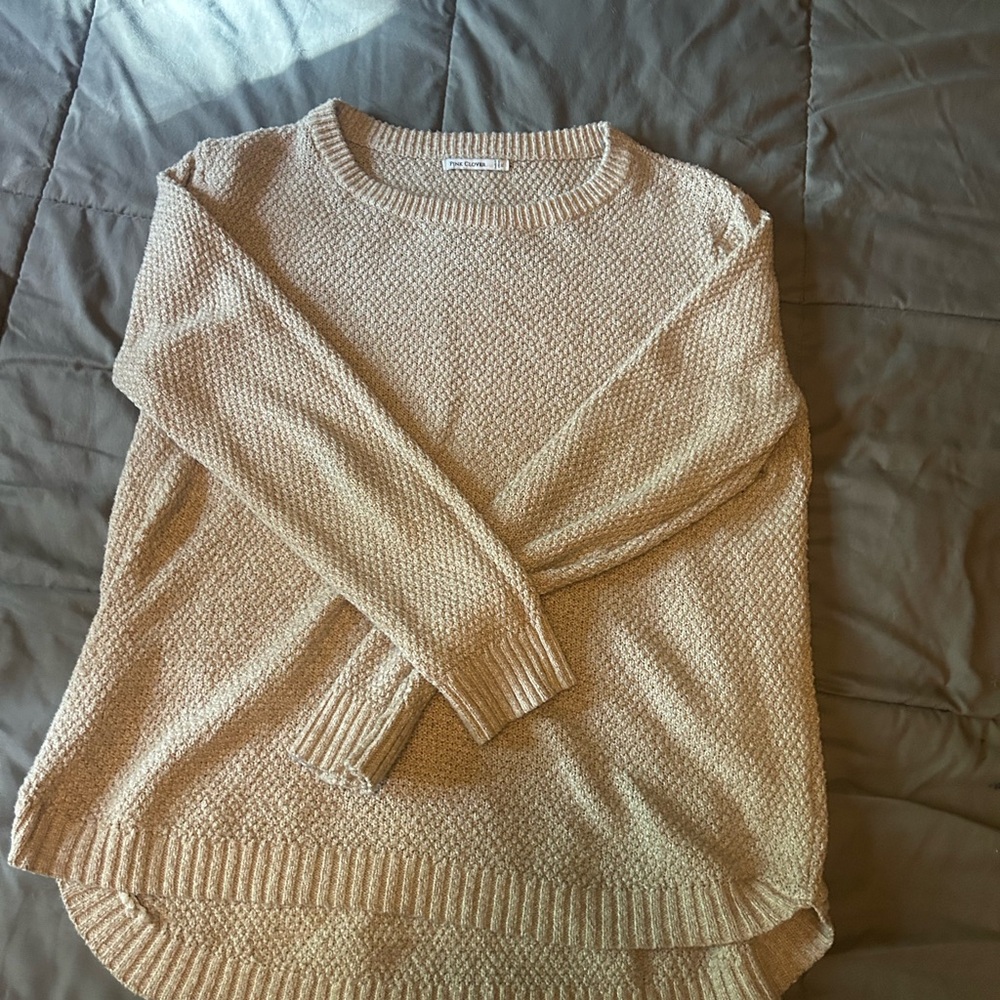 Pink Clover cream sweater
